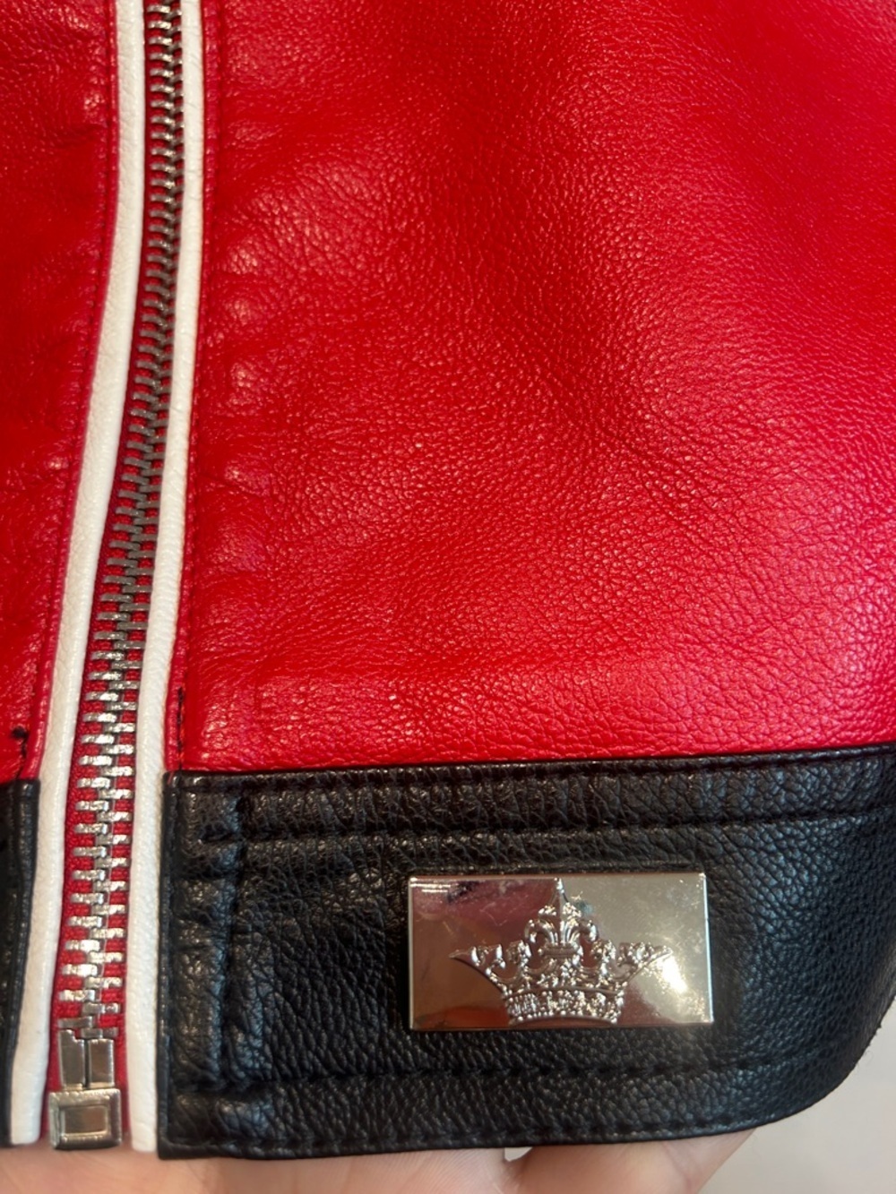 Watson Devil Red Italia Black Leather Racing Jacket men’s 5X big & tall new - Picture 2 of 10